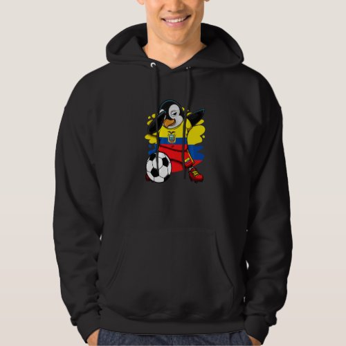 Dabbing Penguin Ecuador Soccer Fans Jersey Footbal Hoodie