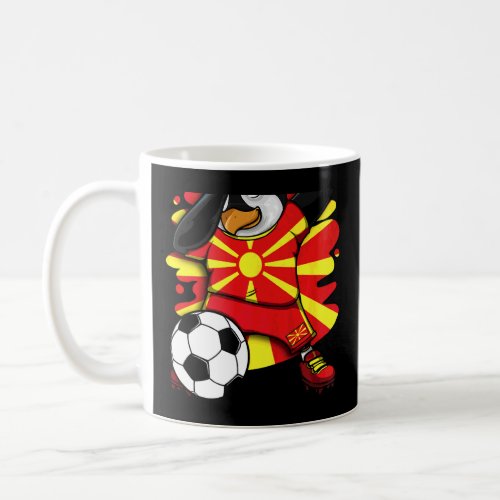 Dabbing Penguin Macedonia Soccer Fans Jersey Footb Coffee Mug