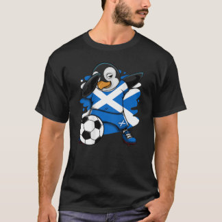 Dabbing Penguin Scotland Soccer Fans Jersey Footba T-Shirt