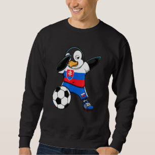 Dabbing Penguin Slovakia Soccer Fans Jersey Footba Sweatshirt