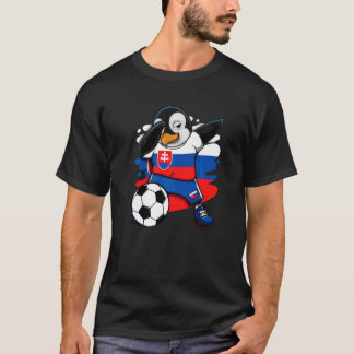 Dabbing Penguin Slovakia Soccer Fans Jersey Footba T-Shirt
