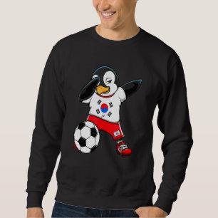 Dabbing Penguin South Korea Soccer Fan Jersey Foot Sweatshirt