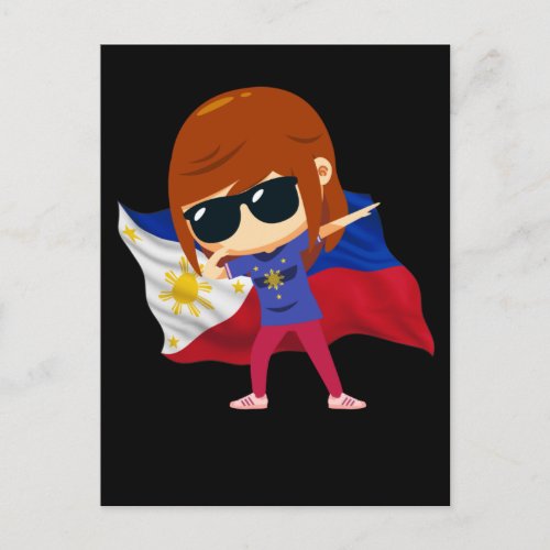 Dabbing Philippines Girl Proud Filipina Love Pinay Postcard