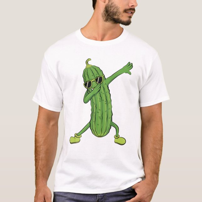 Dabbing Pickle Dancing Cucumber lover Funny Gifts T-Shirt (Front)