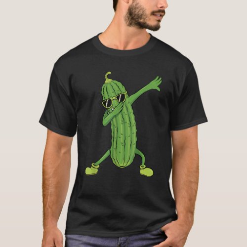 Dabbing Pickle Dancing Cucumber lover Funny Gifts  T_Shirt