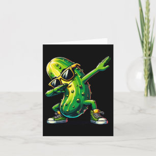 Dabbing Pickle Dancing Cucumber Pickle Lover Dab Card