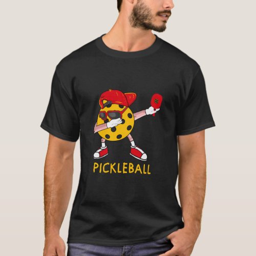 Dabbing Pickleball Player  Hip Hop Paddleball  T_Shirt