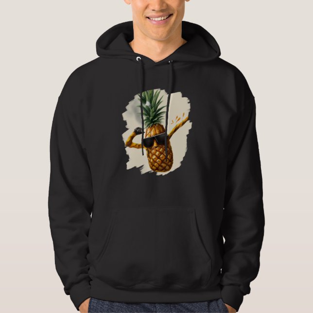 Dabbing Pineapple Aloha Sunglasses Beach Dance Haw Hoodie (Front)