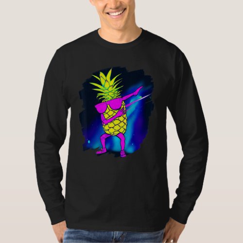 Dabbing Pineapple Aloha Sunglasses Beach Dance Haw T_Shirt