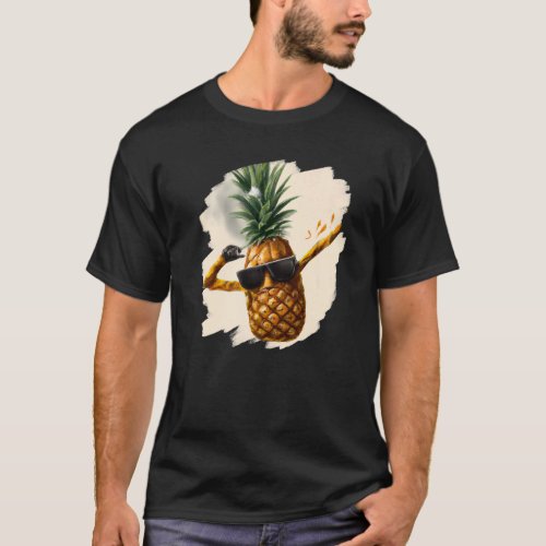 Dabbing Pineapple Aloha Sunglasses Beach Dance Haw T_Shirt