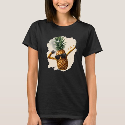 Dabbing Pineapple Aloha Sunglasses Beach Dance Haw T_Shirt