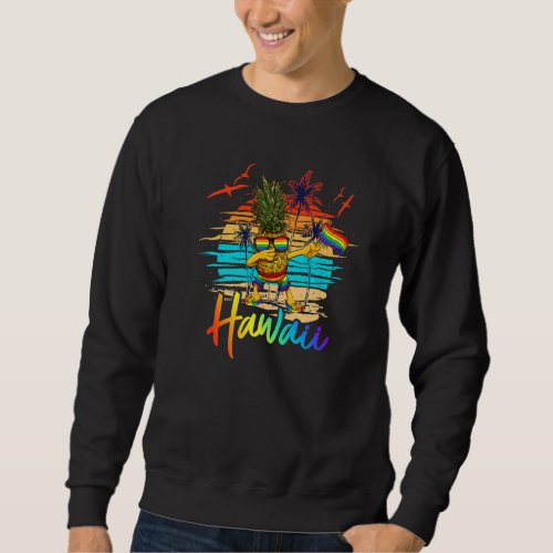Dabbing Pineapple Gay Pride Lgbt Hawaii Hawaiian S Sweatshirt