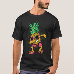 Dabbing Pineapple Sunglasses Aloha Beaches Hawaii  T-Shirt