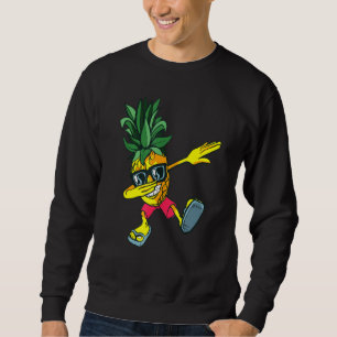 Dabbing Pineapple Sunglasses Funny Pineapple Summe Sweatshirt