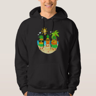 Dabbing Pineapple Sunglasses Hawaii Beach Palm Tre Hoodie