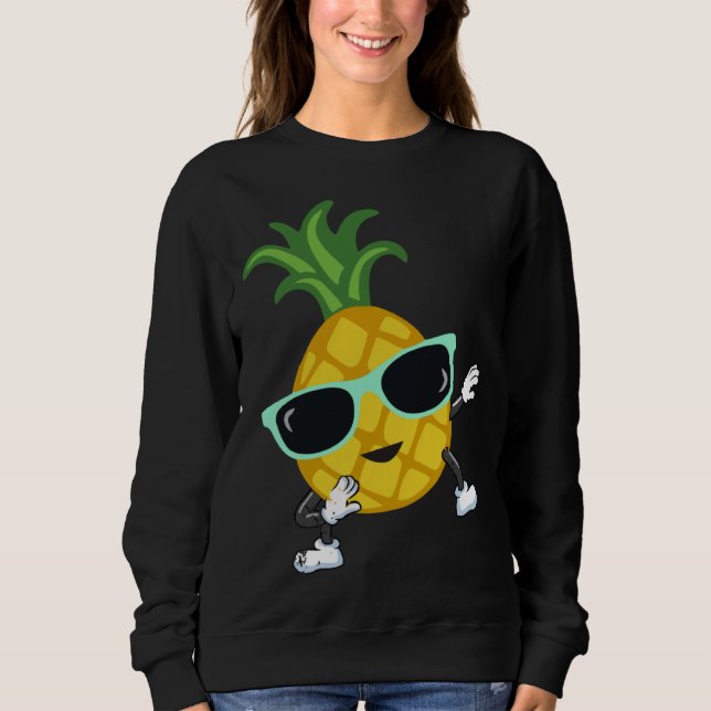 Dabbing pineapple sunglasses pool party for men wo sweatshirt (Front)