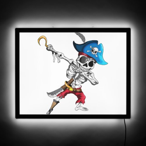 Dabbing Pirates Skeleton Eye Flap Pirate Ship Hall LED Sign