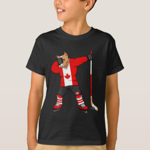 Dabbing Pitbull Canada Ice Hockey Lover Jersey Win T-Shirt