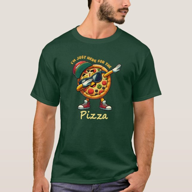 Dabbing Pizza Design T-Shirt (Front)
