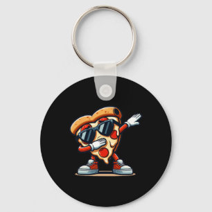 Dabbing Pizza Pizza Dancing Pizza Love Birthday Pa Keychain
