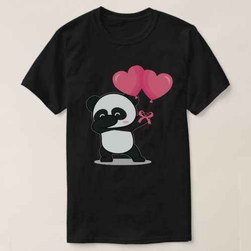 Dabbing Polar Bear Heart Valentines Day Gift T_Shirt