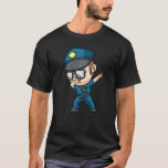 Dabbing Police Officer And Sunglasses Policemen T-Shirt