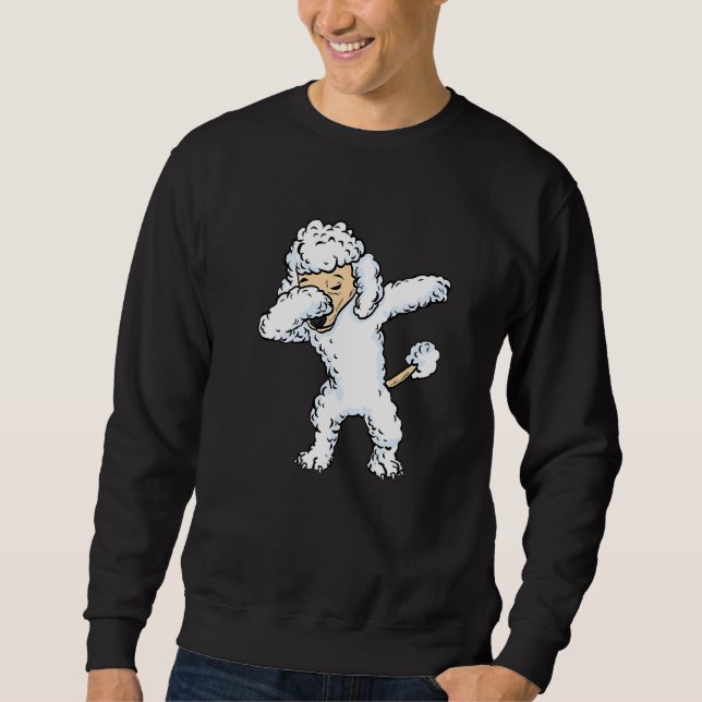Dabbing Poodle Dog Dab Dance Sweatshirt (Front)