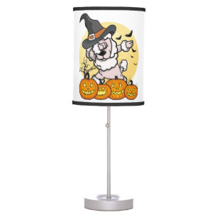 Dabbing Poodle Halloween Table Lamp