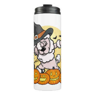 Dabbing Poodle Halloween Thermal Tumbler