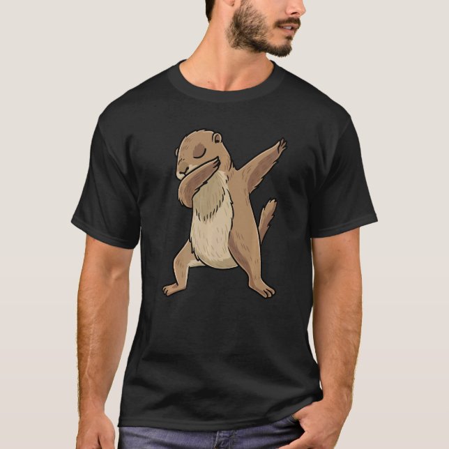 Dabbing Prairie Dog Rodent   T-Shirt (Front)