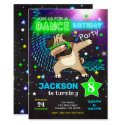 Dabbing Pug Birthday Invitation / Boy Dance Party