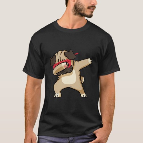 Dabbing Pug Dog Dab Dance Puppy T_Shirt