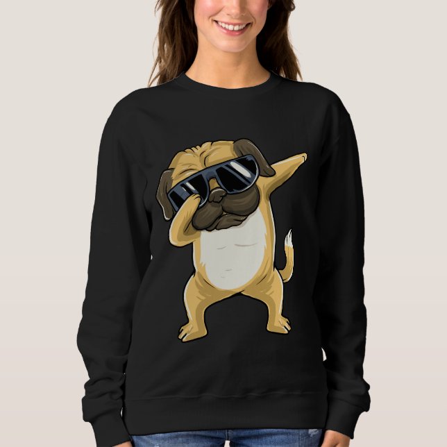 Dabbing Pug Dog Essential T-Shirt 80 Sweatshirt (Front)