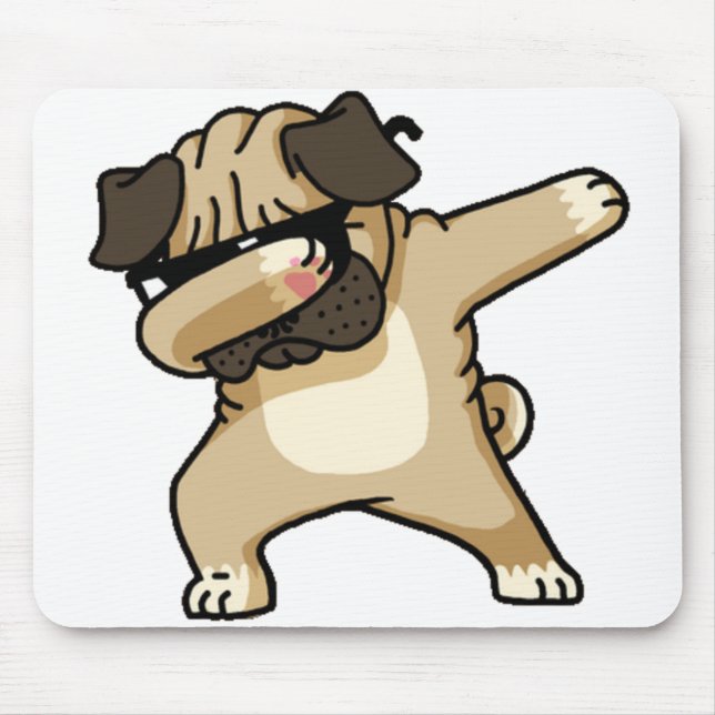 Dabbing Pug Mouse Pad (Front)