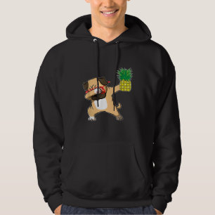 Dabbing Pug Puppy Dog Pineapple Aloha Hawaiian Gif Hoodie