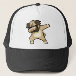 Dabbing Pug Trucker Hat at Zazzle