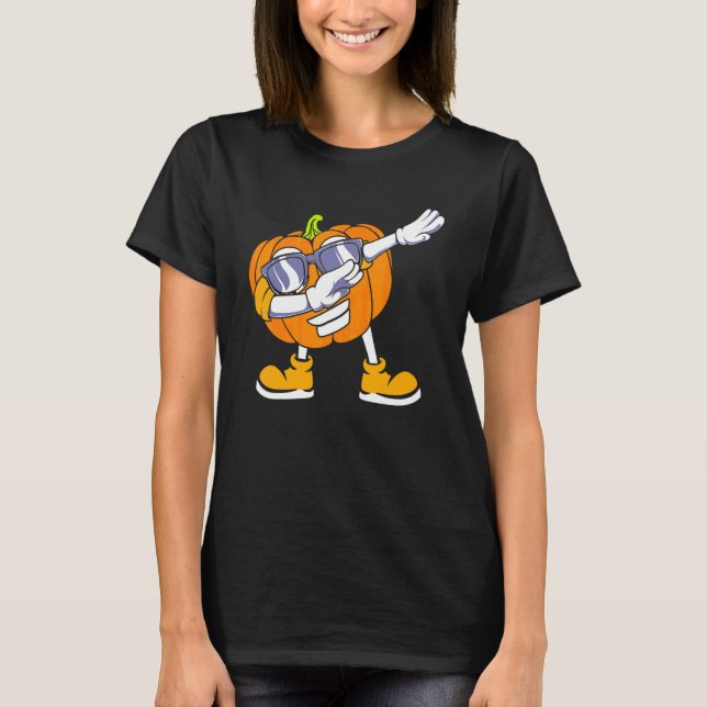 Dabbing Pumpkin Head     Halloween T-Shirt (Front)