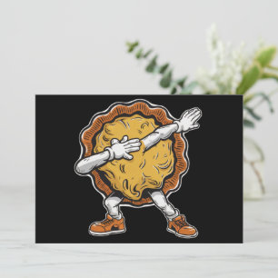 Dabbing Pumpkin Pie Thanksgiving Day  Holiday Card
