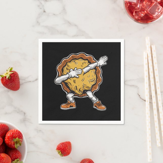 Dabbing Pumpkin Pie Thanksgiving Day  Napkins (Insitu)