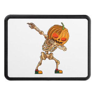 Dabbing Pumpkin - Scary Skeleton Costume - Funny H Hitch Cover
