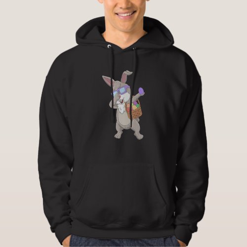 Dabbing Rabbit Bunny Boys Girls Kids Dab Happy Eas Hoodie