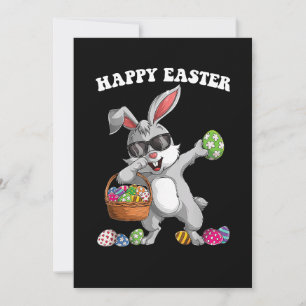 Dabbing Rabbit Easter Day Eggs Dab Boys Girls Kid Invitation