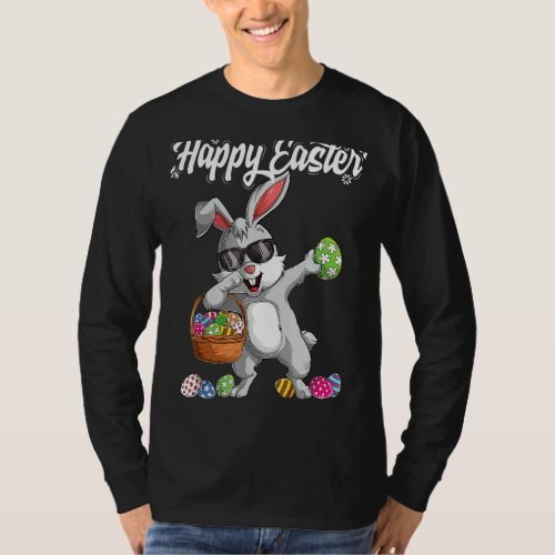 Dabbing Rabbit Easter Day Eggs Dab Boys Girls Kid  T_Shirt