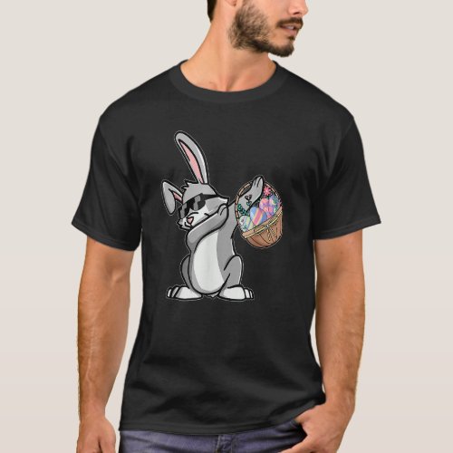 Dabbing Rabbit Easter Day Funny Boys Girls Kids Da T_Shirt