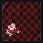 Dabbing Red Plaid Santa Claus | Fun Rustic Buffalo Bandana<br><div class="desc">Cute funny Christmas design with the dabbing Santa Claus in a cool,  festive green suit on rustic buffalo plaid green and black lumberjack checkered gingham. For other colors or matching products,  please visit the JustFharryn Zazzle store,  or contact the designer,  c/o Fharryn@yahoo.com All rights reserved. #zazzlemade</div>