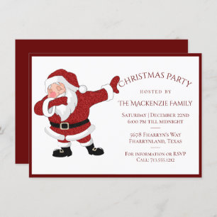 Dabbing Red Santa Claus Fun Holiday XMAS Humor