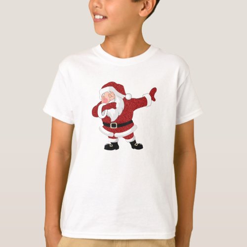 Dabbing Red Santa Claus  Fun Holiday XMAS Humor T_Shirt