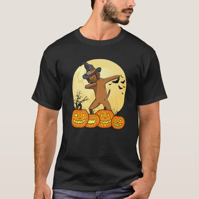 Dabbing Rhodesian Ridgeback Dab Dance Halloween Do T-Shirt (Front)