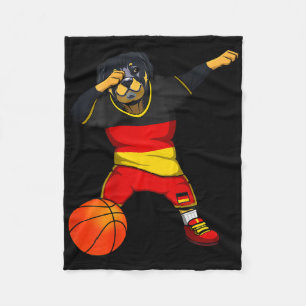 Dabbing Rottweiler Germany Jersey German Sketll Lo Fleece Blanket