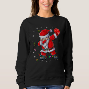 Dabbing Santa Bowling for Boys Girls Christmas T Sweatshirt